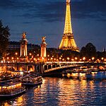 Paris at night with Eiffel Tower illuminated and Seine River reflections – top things to do in Paris at night 2026”